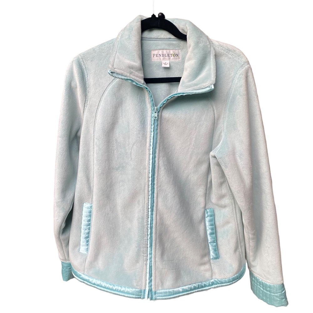 Pendleton Light Blue Soft Zip Up Jacket Women’s M… - image 1
